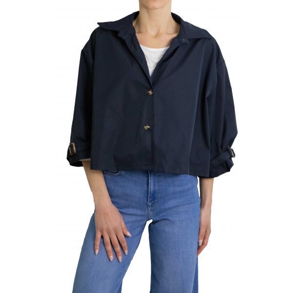 Trench corto con bottoni e colletto "Emma"